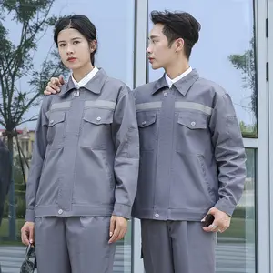 Jaqueta profissional de manga longa resistente ao desgaste, roupa de trabalho confortável primavera e outono, uniforme de guarda de segurança, atacado