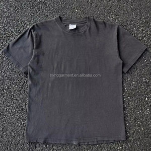 T-shirt col rond 100% coton pour homme, t-shirt personnalisé effet délavé, t-shirt uni de haute qualité - Product Image 1