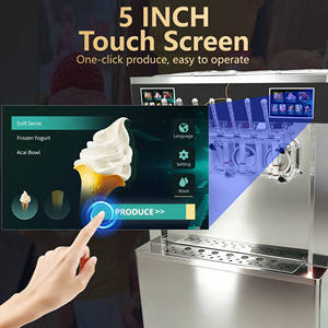 Máquina de Helado Suave Multisabor, Máquina Comercial de Helado GSE 4+3 Sabores Mixtos con Bomba de Aire - Product Image 2