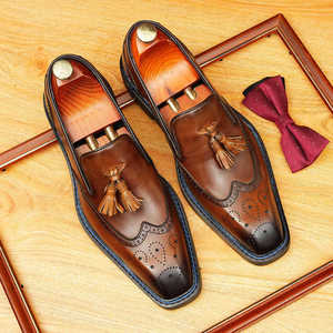 Zapatos de vestir de cuero de alta calidad para hombre, cómodos y elegantes, de plataforma, negros, de marca, casuales, para fiestas y oficina. - Product Image 6