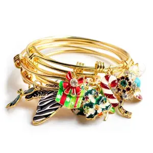 Fashion custom expandable adjustable charm bracelet bangle for women