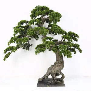 ユニークな人工イチジクマイクロカルパガジュマル盆栽植物の木美容松の木