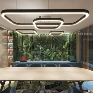 <span class=keywords><strong>Luminaire</strong></span> suspendu pour salon intérieur, lustre rectangulaire pour cuisine, éclairage LED pour plafond de cuisine - Product Image 3