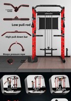 1 # Cable Fly Smith Équipement de musculation à domicile, Rack de musculation multifonction avec machine à poulie métallique, Manuel d'instructions pour la salle de sport à domicile inclus