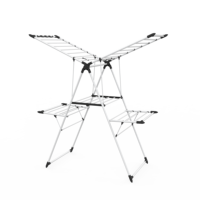 Nouvelle conception, séchoir à linge pliable à double niveau en métal de 20 m, pour l'intérieur et l'extérieur, salle de bain