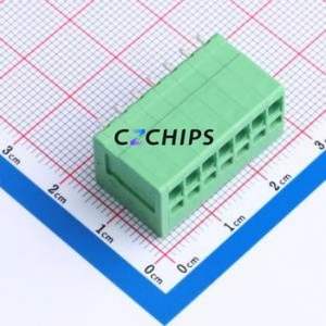 JL271V-35007G01 Spring Terminal Block Through hole Component (THT),P=3.5mm Connector 1x7P 3.5mm Green Through Hole - Product Image 1