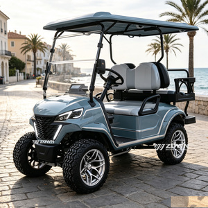 Meilleures ventes : Voiturette de golf électrique 4 places, batterie lithium 48V, pneus tout-terrain 4 roues, certifiée CE, 30-50 km/h, autonomie 90 km, acier - Product Image 1