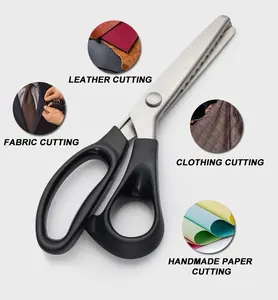 Lace Scissors Lockstitch No-Sew Sewing Scissors Tailoring Triangle Wave Tooth Cloth Stainless Steel Handmade Scissors