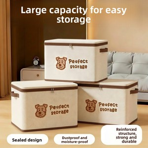 Caja <span class=keywords><strong>de</strong></span> Almacenamiento <span class=keywords><strong>de</strong></span> Ropa Andietu para Uso Doméstico, Gran Capacidad, Cierre <span class=keywords><strong>de</strong></span> Cremallera, 50L-60L, Portátil, Plegable, con Asas, para Organizar Ropa y Edredones - Product Image 2