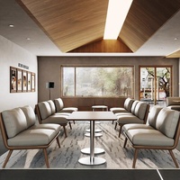 Chaise Commerciale à Assise Souple pour Restaurant Occidental, Banquette Personnalisée, Combinaison Table et Chaise de Loisirs pour Café