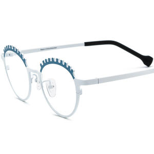 กรอบแว่นตาไทเทเนียม DOISYER ลายปะติดสีสันสดใส สำหรับผู้หญิง ปี <span class=keywords><strong>2025</strong></span> ดีไซน์ใหม่ สไตล์วินเทจ ทรงแคทอาย คุณภาพสูง - Product Image 4