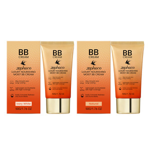 ZEPHOCO Crema <span class=keywords><strong>BB</strong></span> Hidratante, Base de Maquillaje Ligera, Cobertura Natural, Prebase Facial, Cosmético de Belleza Diario 50g OBM - Product Image 5