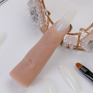 Liquid Silicone <b>Nail</b> Practice Finger Single Artificial Training Finger with 20pcs Tips - Product Image 4