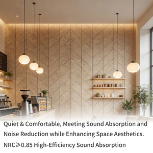 Panneau acoustique en <span class=keywords><strong>laine</strong></span> <span class=keywords><strong>de</strong></span> <span class=keywords><strong>bois</strong></span> au design moderne pour la décoration <span class=keywords><strong>de</strong></span> plafonds muraux intérieurs insonorisés - Product Image 4