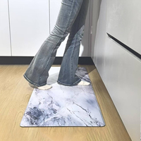 Tapis de cuisine antidérapant en mousse PVC personnalisé de haute qualité, motif floral, style moderne et minimaliste, forte résilience, vente en gros