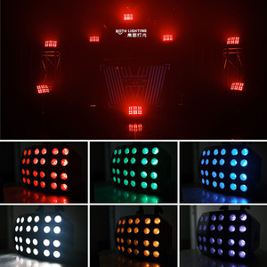 2 stuks Zak Witte Behuizing 24*12w Spider Wash RGBWA+UV LED Wash DJ Verlichting Draadloze DMX Batterij Voeding Bruiloft Podium Evenement - Product Image 6
