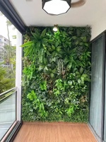 Panneau Mural Végétal Vert Artificiel Faux Gazon et Feuillage, Plantes Artificielles pour Jardin Vertical, Mur Végétal en Plastique Très Vendu