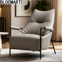 Fauteuil d'appoint en cuir véritable de haute qualité avec structure en acier au carbone et finition cuivre antique, idéal pour la maison ou l'hôtel, chaise longue individuelle