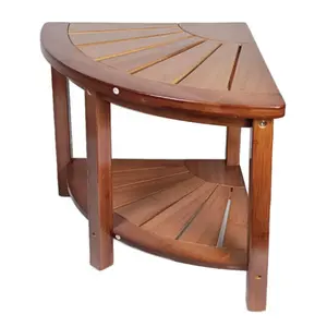 高品质定制木制转角淋浴凳储物凳座椅浴室多功能家用竹制淋浴凳