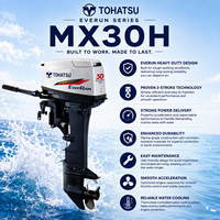 TOHATSU MX30H 22,1kW 30PS 429ccm 2-Zylinder 2-Takt Außenbordmotor für Angelboote, Aluminium-Schlauchboote und Nutzboote