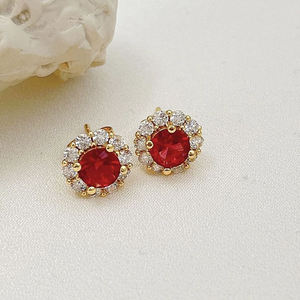 18K Brass Gold-plated Zircon Fashion Earrings - Product Image 4