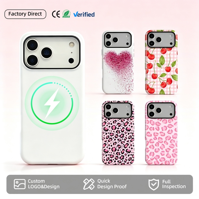 Magnetic 3D Sublimation Printing Android Phone case Custom logo Wholesale Custom Magnet Heat Transfer Cases for iPhone 17 Pro