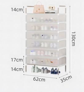 Large Modern Design Folding Portable Shoe Rack Organizer <b>Foldable</b> for Living Room Shoes and Tools - Product Image 2