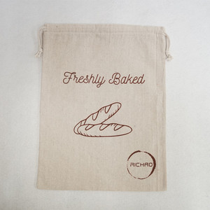 Bolsas de Lino Natural con Cordón, Bolsas Personalizadas para Pan, Venta al por Mayor - Product Image 3