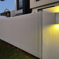 Ensembles de portails de clôture à lames verticales en aluminium pour extérieur, écran d'intimité moderne en métal 4x6 pieds pour jardin résidentiel, villa, portail de cour avant