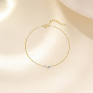 En çok satan 925 ayar gümüş tek sıra <span class=keywords><strong>3</strong></span> kübik zirkon kakma ayarlanabilir bilezik kadınlar için - Product Image 2