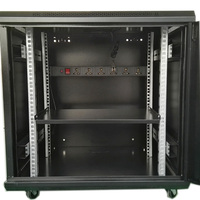 Armoire serveur réseau verrouillable 19U avec étagère PDU et roulettes, idéale pour les petits bureaux et les bureaux à domicile