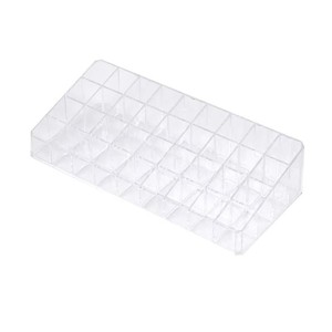 Organisateur de rouge à lèvres transparent à 24 compartiments, support de rangement cosmétique en plastique pour le bureau, présentoir pour maquillage et gloss à lèvres - Product Image 5