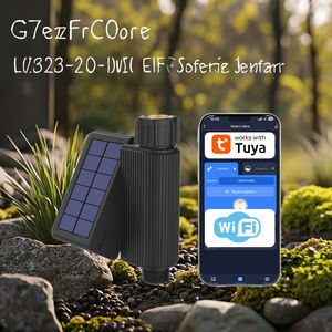 新発売のTuyaソーラースマートウォーターバルブ、家庭菜園用、インテリジェントタイマー流量計付き、簡単設置、ABS素材 - Product Image 1