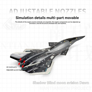 Modèle d'avion de chasse White Lord en alliage de simulation à l'échelle 1:50, licence authentique du projet South Heaven <span class=keywords><strong>Gate</strong></span>, collection de modèles d'avions jouets - Product Image 5