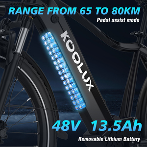 Bicicleta Eléctrica KOOLUX OEM y ODM para Adultos, Bicicletas Eléctricas de Montaña para Damas, Stock en Almacén de la UE, Batería en el Tubo Inferior X3, Bicicleta Eléctrica X3 - Product Image 5