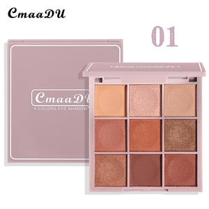 Maquillaje de sombra de ojos de 9 colores Kit de maquillaje de alto pigmento Paleta de sombras de ojos con purpurina mate Paleta de brillo impermeable. - Product Image 4