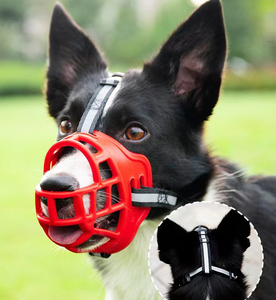 मोटे छोटे कुत्ते के मुंह को मखाने और काटने से रोकने के लिए थोक छोटे कुत्ते के मुंह मफ पालतू कॉलर - Product Image 6