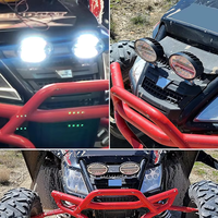 Barre lumineuse de travail LED tout-terrain ovale 5,5 pouces 144W, feux antibrouillard et projecteurs pour tracteur, camion, VTT, UTV, bateau, faisceau large et spot pour la conduite