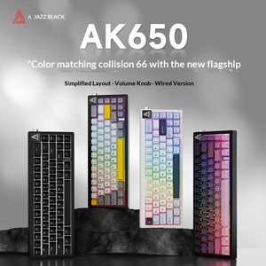 AJAZZ AK650 RGB Backlit Wired USB Mechanical Keyboard 66 Keys <strong>Knob</strong> DIY Hot Swap Gasket Structure PBT Keycaps for Desktop - Product Image 2