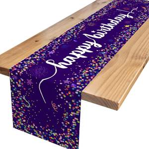 <span class=keywords><strong>Chemin</strong></span> <span class=keywords><strong>de</strong></span> <span class=keywords><strong>table</strong></span> en polyester réutilisable et lavable pour fête d'anniversaire, salle à manger, décoration <span class=keywords><strong>de</strong></span> <span class=keywords><strong>table</strong></span> à thé ou à café - Product Image 6