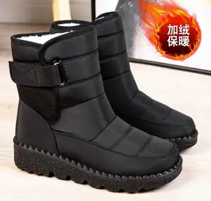 Botas de nieve cálidas e impermeables para mujer, zapatos informales, talla Europea 44, 2022