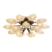 Plafonnier PM de style antique français pour chambre à coucher, protection oculaire, design créatif en forme de pétale, lumière principale pour salon, style pastoral