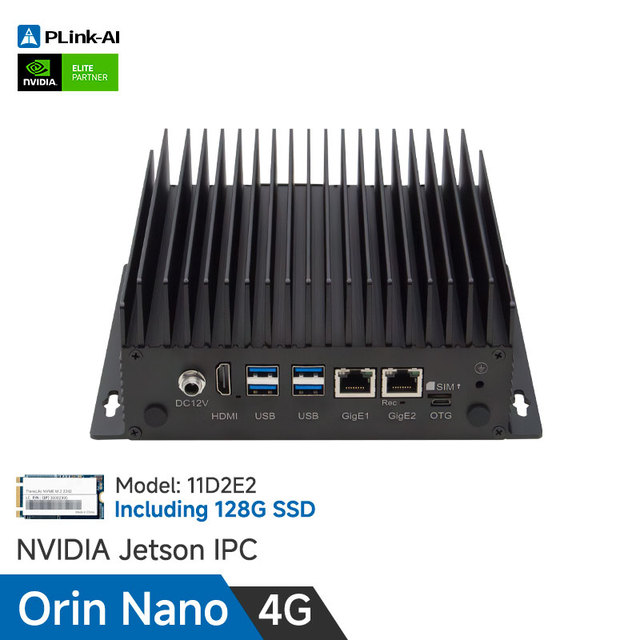 Jetson Orin Nano4G 20T 128G Edge Computer 4G/5G/WIFI AI Computer GMSL Camera Embedded Dual Network Port LPC Box 11D2E2