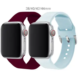 Pulseira de silicone para iwatch, pulseira de borracha para relógio da apple, séries 2, 3, 4, 5, 6, 38mm, 40mm, 42mm, 44mm