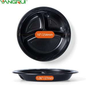 Lonchera Desechable Negra al por Mayor, con 2 Compartimentos, Apta para Calentar, Libre de BPA, a Prueba de Fugas, Precio Bajo - Product Image 4