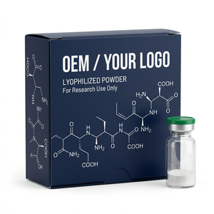 Boîte d'emballage compacte pour 5 flacons de peptides cliniques avec plateau blister protecteur pour l'échantillonnage en recherche de laboratoire - Product Image 1