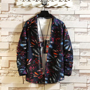 Chemises en Coton de Haute Qualité Imprimées Hawaïennes à Manches Longues Décontractées pour Homme en Gros - Product Image 3