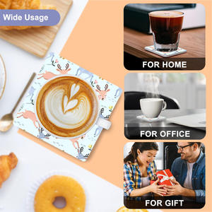 Posavasos <span class=keywords><strong>de</strong></span> Madera Aislantes, Juego <span class=keywords><strong>de</strong></span> 6 Piezas, Diseño Infantil con Dibujos Animados, Decoración <span class=keywords><strong>para</strong></span> <span class=keywords><strong>Mesa</strong></span>, Almohadillas <span class=keywords><strong>de</strong></span> <span class=keywords><strong>Corcho</strong></span>, Venta al Por Mayor - Product Image 2