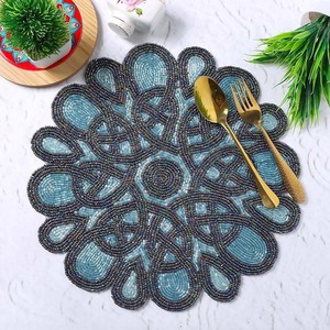 Best Selling Beaded Placemats for Dining <b>Table</b> Decorative <b>Table</b> Mats Beadwork for Home and Restaurant Use Available For Sale - Product Image 2