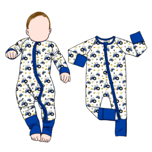 Pagliaccetto di bambù con stampe personalizzate traspiranti di alta qualità - Product Image 5